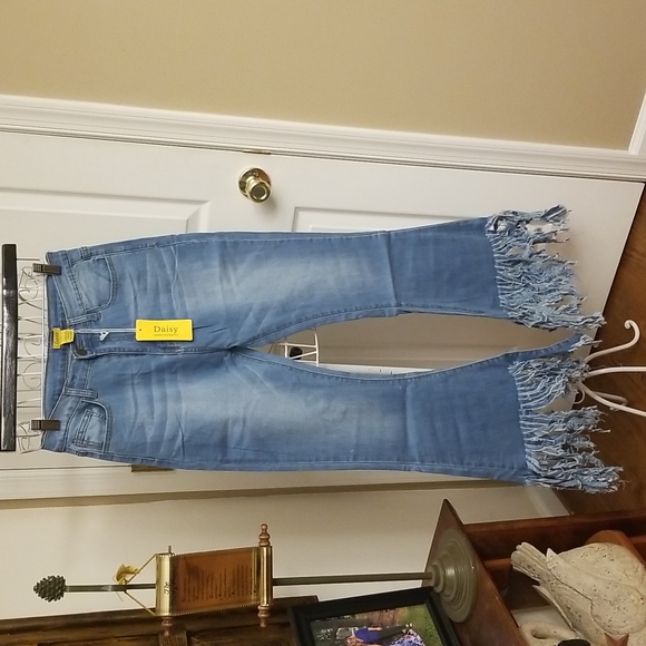 LAST PAIR AVAILABLE- Fringe bell bottom jeans by Daisy - Picture 13 of 15